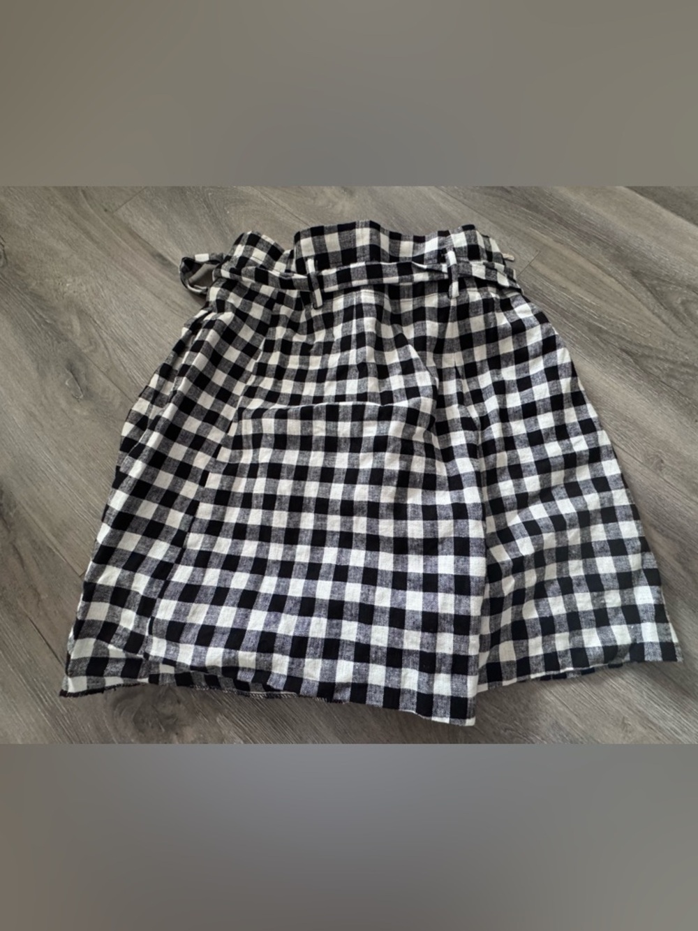 Zara Black and White Gingham Skirt/Skort